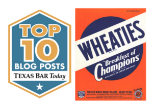 Vintage Wheaties Box Breakfast of Champions Top Ten Blog Post